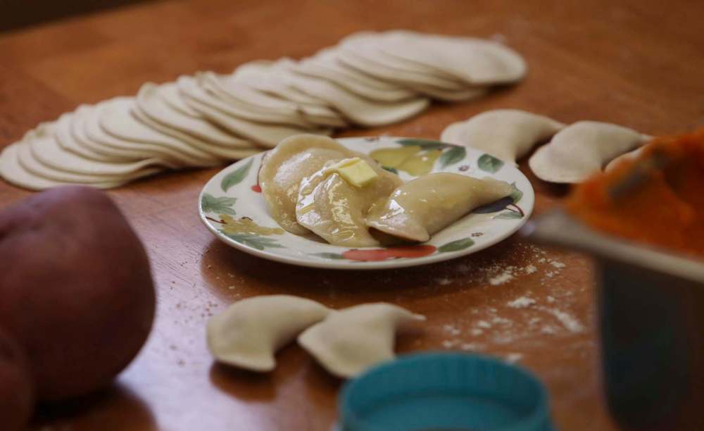 Started three years ago, DeSutter’s business now offers 20 different varieties of gluten-free perogies. (Ruth Bonneville photos / Winnipeg Free Press)