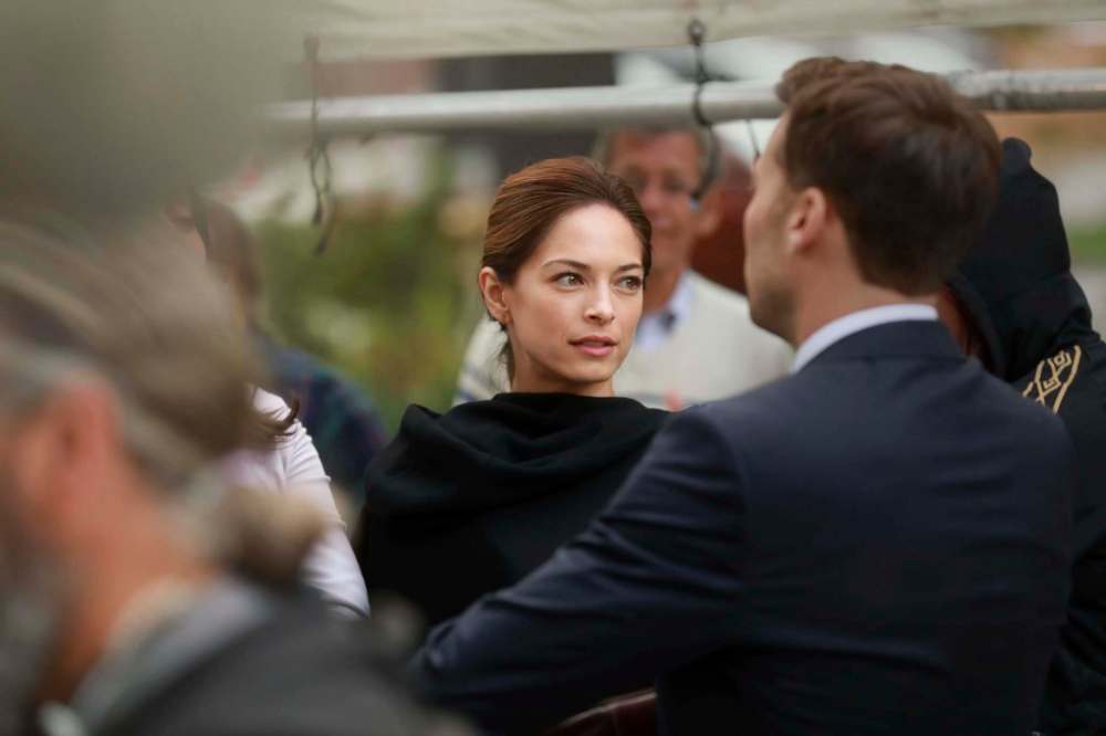 Stars Kristin Kreuk and Peter Mooney on the set of Burden of Truth, which wrapped up shooting its second season in September of last year. The show is set in Manitoba; Winnipeg locations feature prominently in Season 2. (Ruth Bonneville / Winnipeg Free Press)