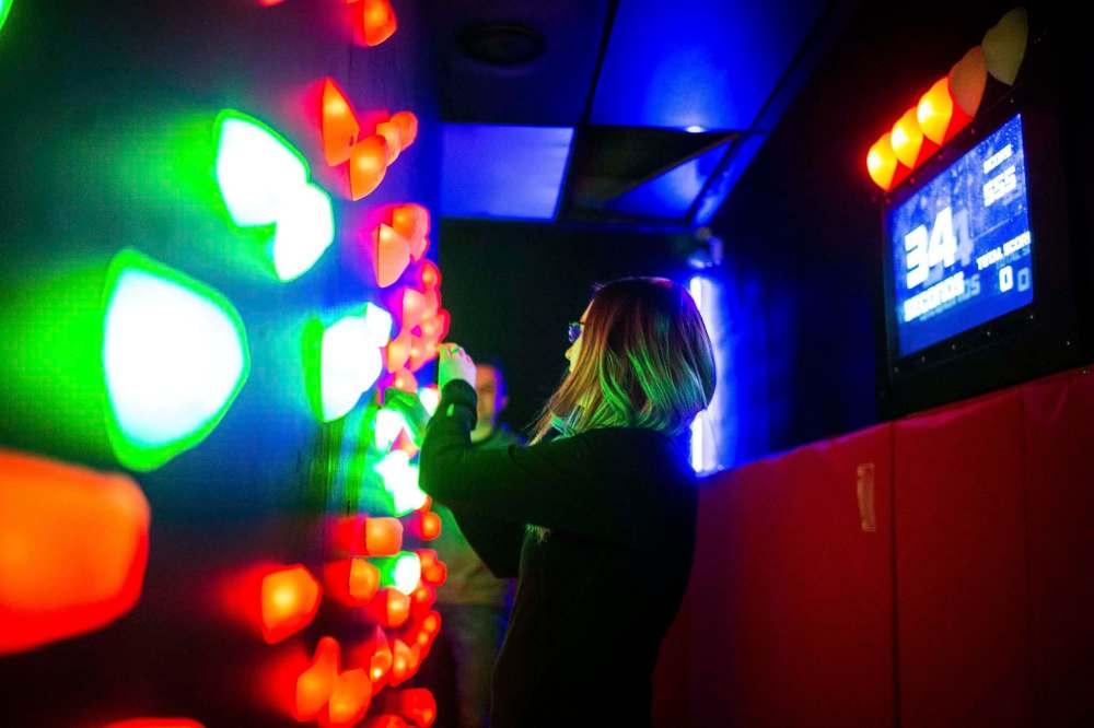 Each room has two games and each game has three levels of difficulty. (Mikaela MacKenzie / Winnipeg Free Press)