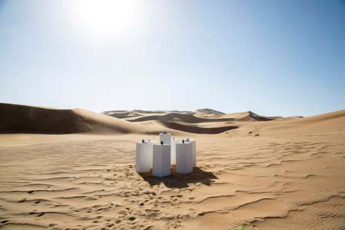Max Siedentopf has set up a sound installation, called Toto Forever, in an undisclosed location in the 1,931-kilometre-long Namib Desert. (maxsiedentopf.com)
