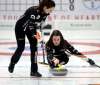 TREVOR HAGAN / WINNIPEG FREE PRESS
Skip Tracy Fleury and her rink downed Darcy Robertson Saturday night to reach this afternoon&rsquo;s Scotties final in Gimli.