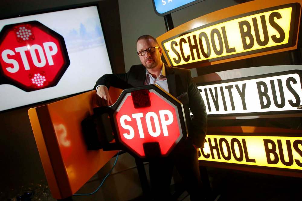 PHIL HOSSACK / WINNIPEG FREE PRESS
Smartrend Manufacturing Group owner and CEO Kevin Smith says he and his company ‘jumped on it’ when the opportunity to improve safety features on school buses presented itself.
