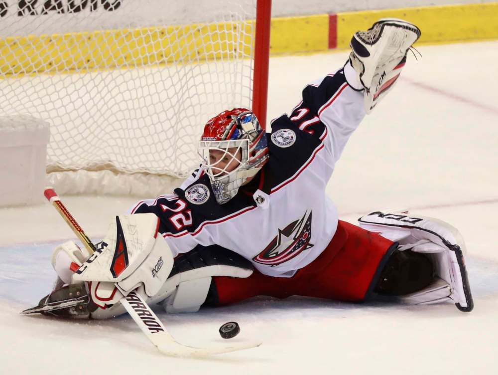 Sergei Bobrovsky will get the start in net tonight for the Columbus Blue Jackets. (Wilfredo Lee / The Associated Press files)