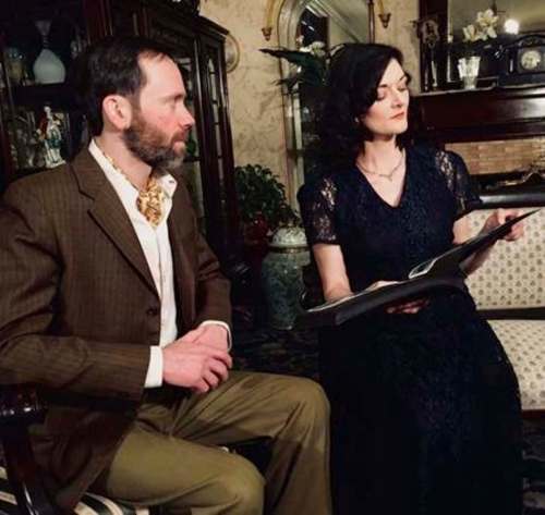 SUPPLIED 

Tom Keenan plays Eilert Lovborg alongside Charlene Van Buekenhout's Hedda Gabler in Echo Theatre's version.