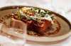 VG's mushrooms on toast comes with a Nature’s Farm fried egg on top. (John Woods / Winnipeg Free Press)