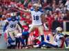 JEFF MCINTOSH / THE CANADIAN PRESS FILES
Former Winnipeg Blue Bombers' Taylor Loffler &mdash; who was picked off in free agency by the Montreal Alouettes &mdash; recovers a fumble against Calgary, Aug. 25, 2018.