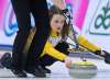 ANDREW VAUGHAN THE CANADIAN PRESS
Manitoba skip Tracy Fleury releases a rock as they play British Columbia at the Scotties Tournament of Hearts at Centre 200 in Sydney, N.S. on Sunday, Feb. 17, 2019.