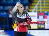 THE CANADIAN PRESS/Andrew Vaughan
Team Canada skip Jennifer Jones waves to the crowd as she heads off the ice after losing to Northern Ontario in championship pool action at the Scotties Tournament of Hearts in Sydney, N.S. on Friday. Team Canada has been eliminated from play with the loss.