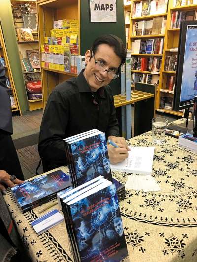 SUPPLIED
Author G. Geoffrey Banjavich signs copies of his recently launched first book, The Adventures of Georgie Sheppard: Georgie Meets Nikola Tesla.