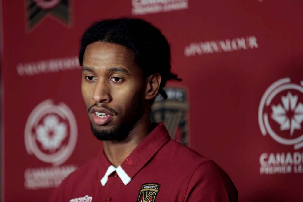 PHIL HOSSACK / WINNIPEG FREE PRESS
Ali Musse says he’s looking forward to playing soccer in his hometown after signing with Valour FC on Thursday. The midfielder had previously played in Calgary and Vancouver.