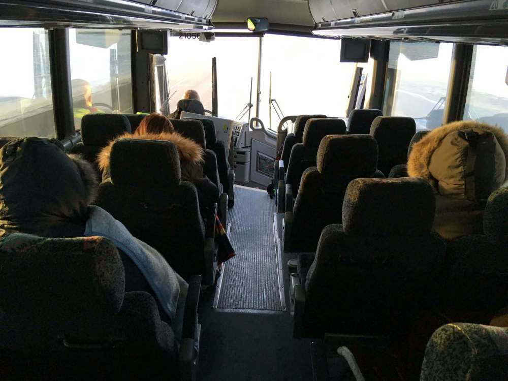 Courtesy of Vivian Rabiscah
Passengers on a Monday overnight Thompson Bus trip fought to stay warm due to a door that wouldn’t fully close.