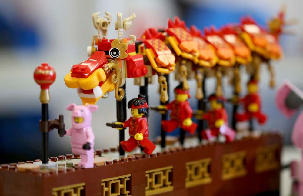 A Chinese New Year-inspired Lego display.