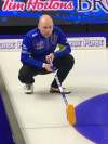 JASON BELL / WINNIPEG FREE PRESS
Team Alberta&rsquo;s B.J. Neufeld gets the lay of the land during a practice session Friday in Brandon.