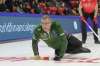 Thomas Friesen / Brandon Sun
P.E.I. skip John Likely watches his rock in Draw 1 of the Tim Hortons Brier on Saturday.