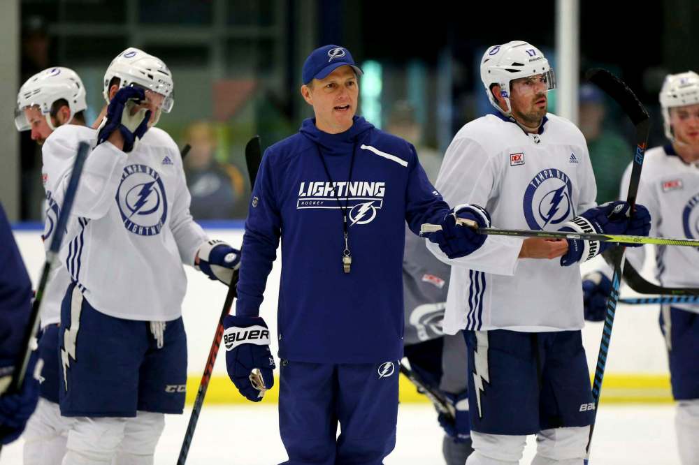Douglas R. Clifford/The Associated Press Files
Tampa Bay Lightning head coach Jon Cooper has guided his team to 50 wins in just 66 games and are on pace for a one of the greatest regular-seasons in NHL history.