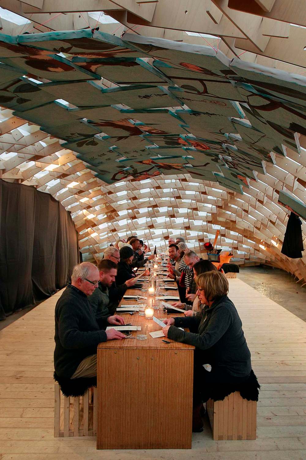 The pop-up restaurant Raw Almond, temporarily built on a frozen river, is one of the hottest tickets in Winnipeg. (Phil Hossack / Free Press files)