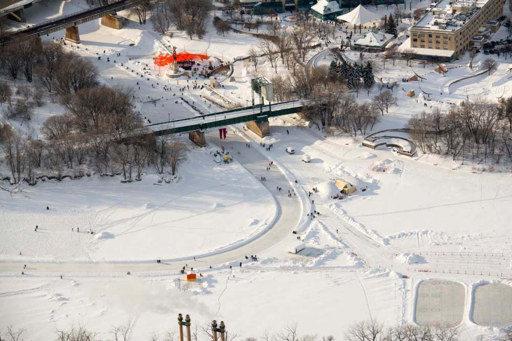 In the winter, the Red and Assiniboine Rivers come alive with people, activity, art and creativity. (Dan Harper photo)
