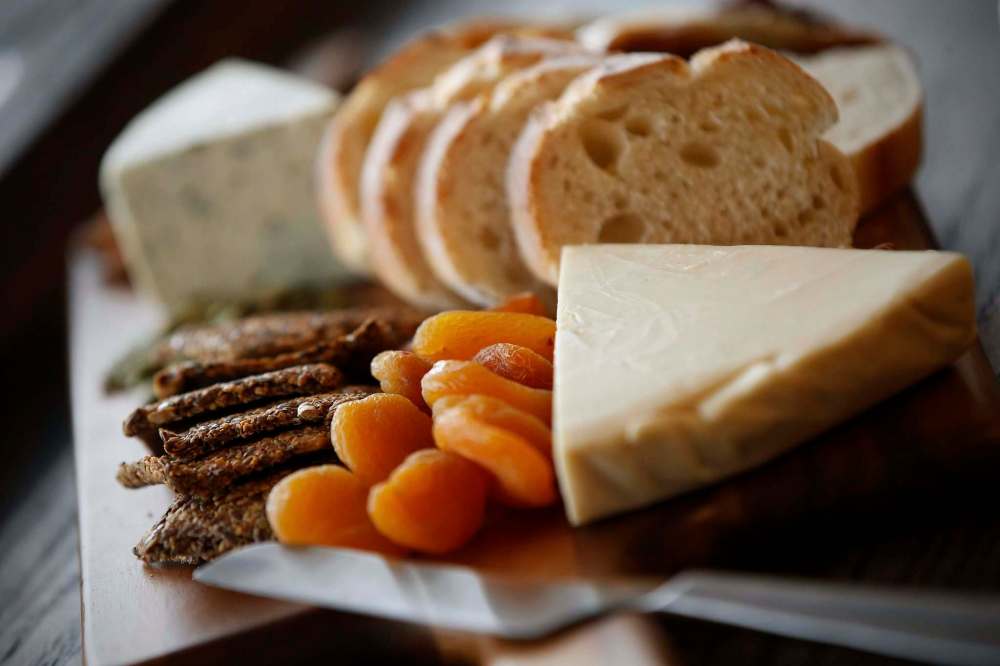 A dairy-free cheese tray creation by Roughage Eatery.