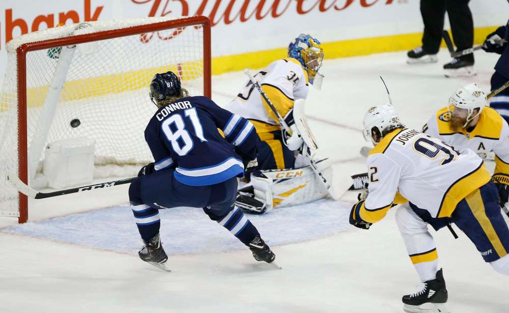 The Jets beat the Predators 5-3 in Winnipeg the last time the teams met on March 1. (John Woods / The Canadian Press)