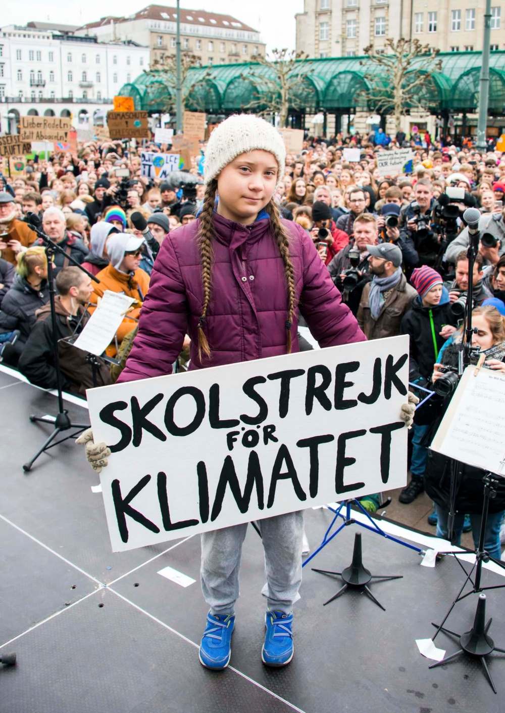 Swedish climate activist Greta Thunberg inspired thousands of students to take to the streets all over the globe. (Daniel Reinhardt / DPA files)