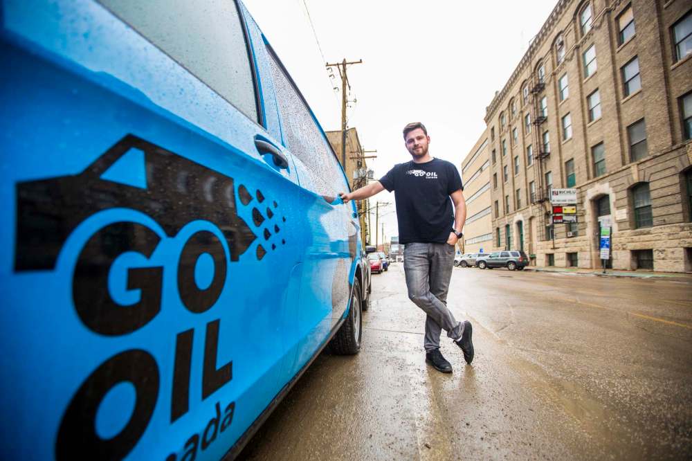 MIKAELA MACKENZIE / WINNIPEG FREE PRESS
John Sparrow is the founder and CEO of GoOil, a mobile oil-change company that has franchised 12 mobile oil-change trucks across Canada, and is looking to expand to the U.S. this year.