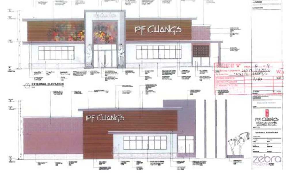 Renderings of the proposed restaurant are seen in an administrative report being considered by a city committee next week. (City of Winnipeg)
