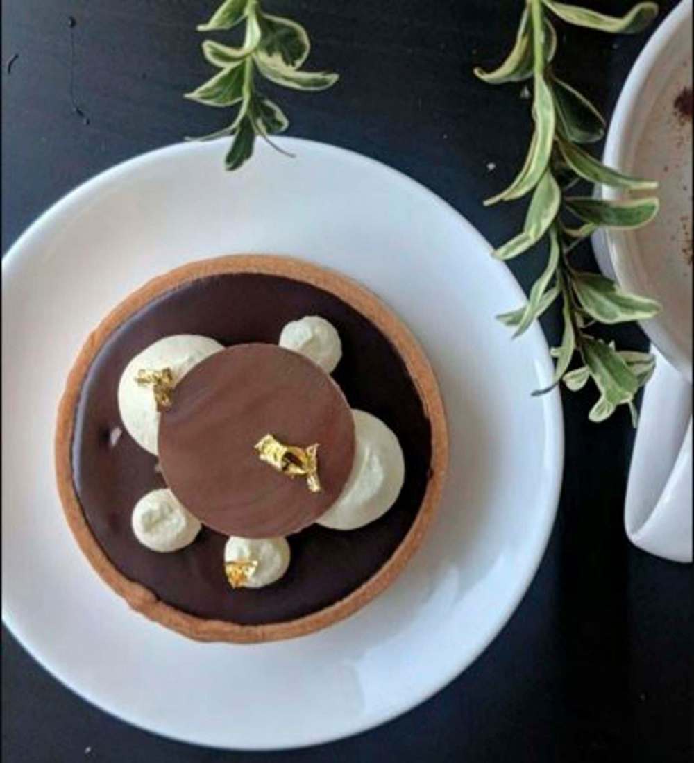 Supplied
La Belle Baguette’s salted dulce ganache tart.