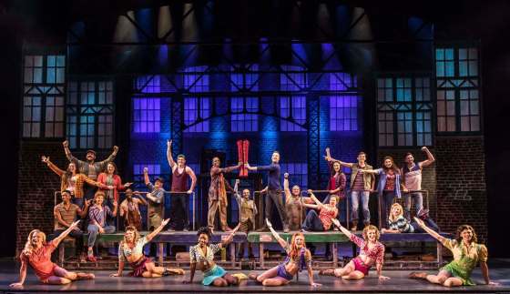 When the Angels and the factory's assembly line are incorporated into the choreography, 'Kinky Boots' takes a step in the right direction. (Matthew Murphy)