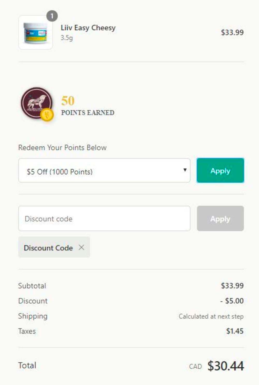 On the Garden Variety website, 1000 loyalty points are worth $5 off a cannabis purchase. (gardenvariety.com)