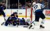 Jets forward Kevin Hayes (right) is unable to score in this sequence in Game 3 but played one of his best games as a Jet.