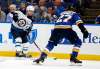 Jeff Roberson / The Associated Press Files
Jets winger Nikolaj Ehlers played Saturday’s Game 6 with a fractured leg.