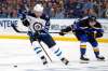 Nikolaj Ehlers fractured his leg Thursday blocking a shot. (Jeff Roberson / The Associted Press files)