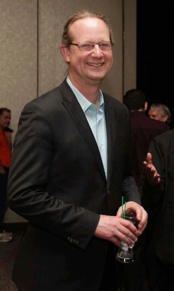 RUTH BONNEVILLE Wolseley NDP candidate Rob Altemeyer at the NDP headquarters at the Convention Centre Tuesday evening.