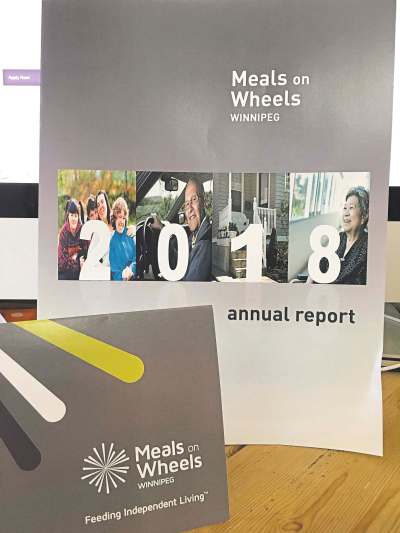 Supplied
Meals on Wheels Winnipeg delivered 175,000 meals in 2018, according to its annual report.