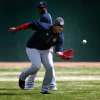 Phil Hossack / Winnipeg Free Press
Winnipeg Goldeyes' Willy Garcia fields the ball during practice at Shaw Park.