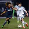 THE CANADIAN PRESS / Alex McIntyre
Marco Bustos, right, in 2016 while playing for the Vancouver Whitecaps, has been signed by Valour FC.