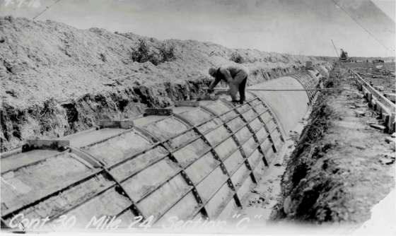 SUPPLIEDWater from Shoal Lake first flowed into Winnipeg in March 1919. The aqueduct is seen under construction in this circa-1917 photo.