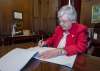 Alabama Gov. Kay Ivey signs the state’s abortion bill. (Hal Yeager / Alabama Governor’s Office)