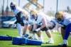 MIKAELA MACKENZIE / WINNIPEG FREE PRESS
Cody Speller, centre, at Bombers rookie camp in Winnipeg on Thursday.