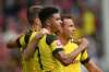Jadon Sancho (left) has been in remarkable form for Borussia Dortmund.