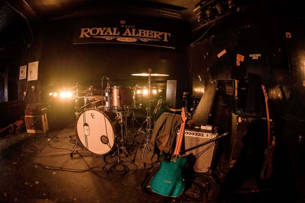 MIKE SUDOMA / WINNIPEG FREE PRESS
Instruments are at the ready as the Royal Albert prepares to reopen as a music venue Friday.
