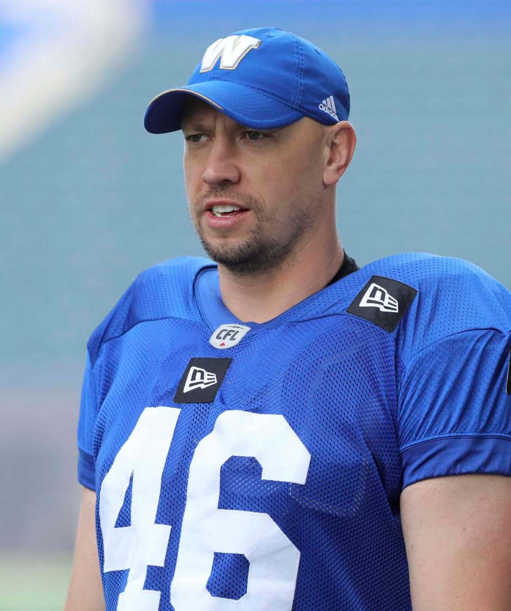 RUTH BONNEVILLE / WINNIPEG FREE PRESS
Bombers long-snapper Chad Rempel is considered one of the best in the CFL at his position.