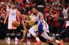 Gregory Shamus / Getty Images
Golden State Warriors&rsquo; Stephen Curry (front) is guarded by Fred VanVleet of the Toronto Raptors during second-half action in Game 2 of the NBA finals at Scotiabank Arena in Toronto on Sunday.