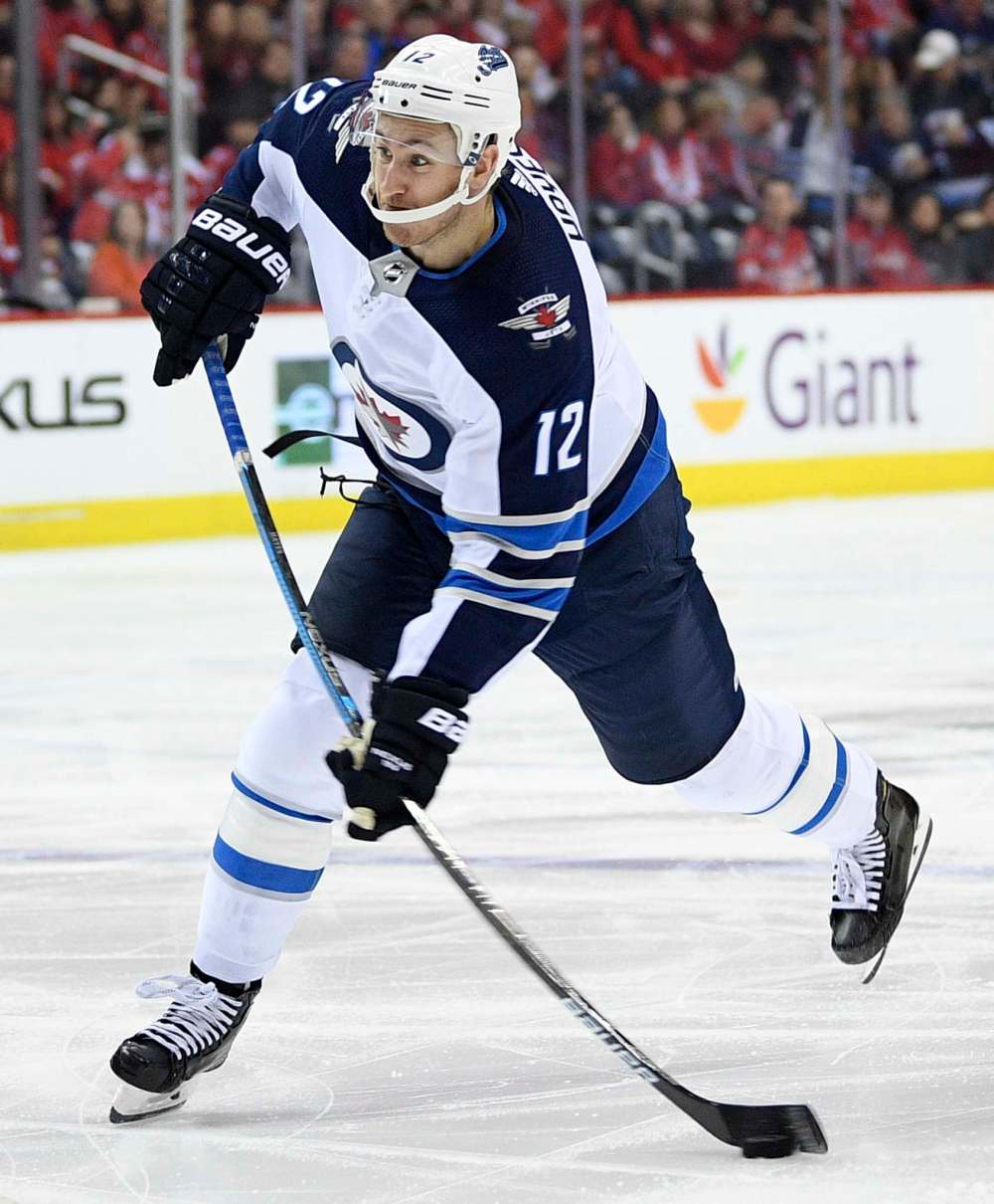 (AP Photo/Nick Wass, File)
The Winnipeg Jets have traded centreman Kevin Hayes to the Philadephia Flyers for a fifth-round draft pick in this year's NHL draft. Hayes is an unrestriced free agent and was unlikely to re-sign with the Jets.