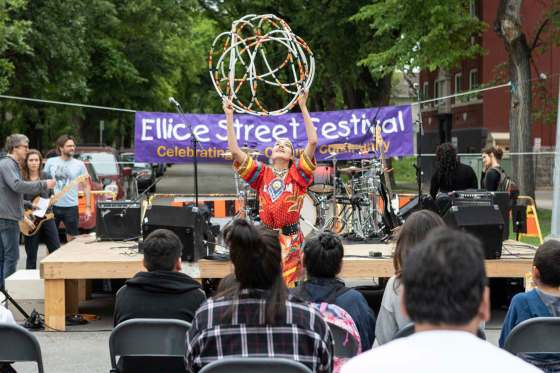 Matt DuboffThe Ellice Street Festival will feature a diverse musical lineup and a hoop dance performance.