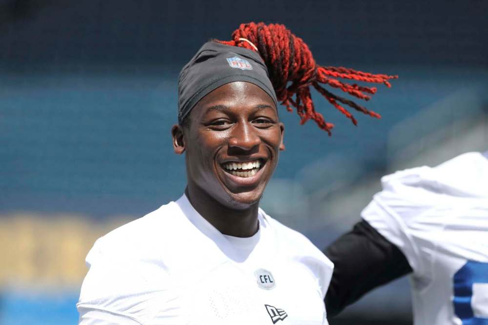 RUTH BONNEVILLE / WINNIPEG FREE PRESS
Lucky Whitehead will look to put his speed to good use against the Roughriders.