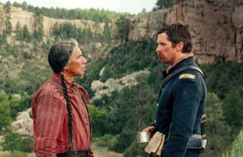 Entertainment Studios
Wes Studi, left, and Christian Bale try their best in &ldquo;Hostiles.&rdquo;