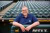MIKAELA MACKENZIE / WINNIPEG FREE PRESS
Scott Koop, seen in the dugout at Shaw Park, has a summer gig ministering to baseball players as Goldeyes chaplain.