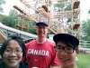 SUPPLIED
Matthew Pfahl with parents Trevor Pfahl and Luciana Puspita Witanto at Camp Cedarwood in 2018.