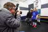 MIKE DEAL / WINNIPEG FREE PRESSMark Scheifele and Charlotte Bodnarchuk, 8, get their photo taken Saturday.